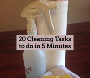 cleaning tasks to do in 5 minutes