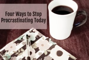 Four Ways to Stop Procrastinating Pen, Notebook and Coffee