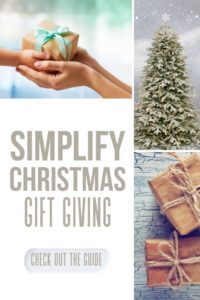 Simplify Christmas gift giving with handing over a gift and giving a simple gift